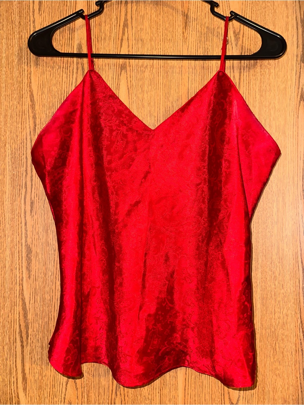 Red Satin Camisole Top - Unbranded